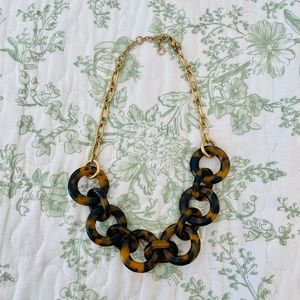 J. Crew tortoiseshell lucite link necklace